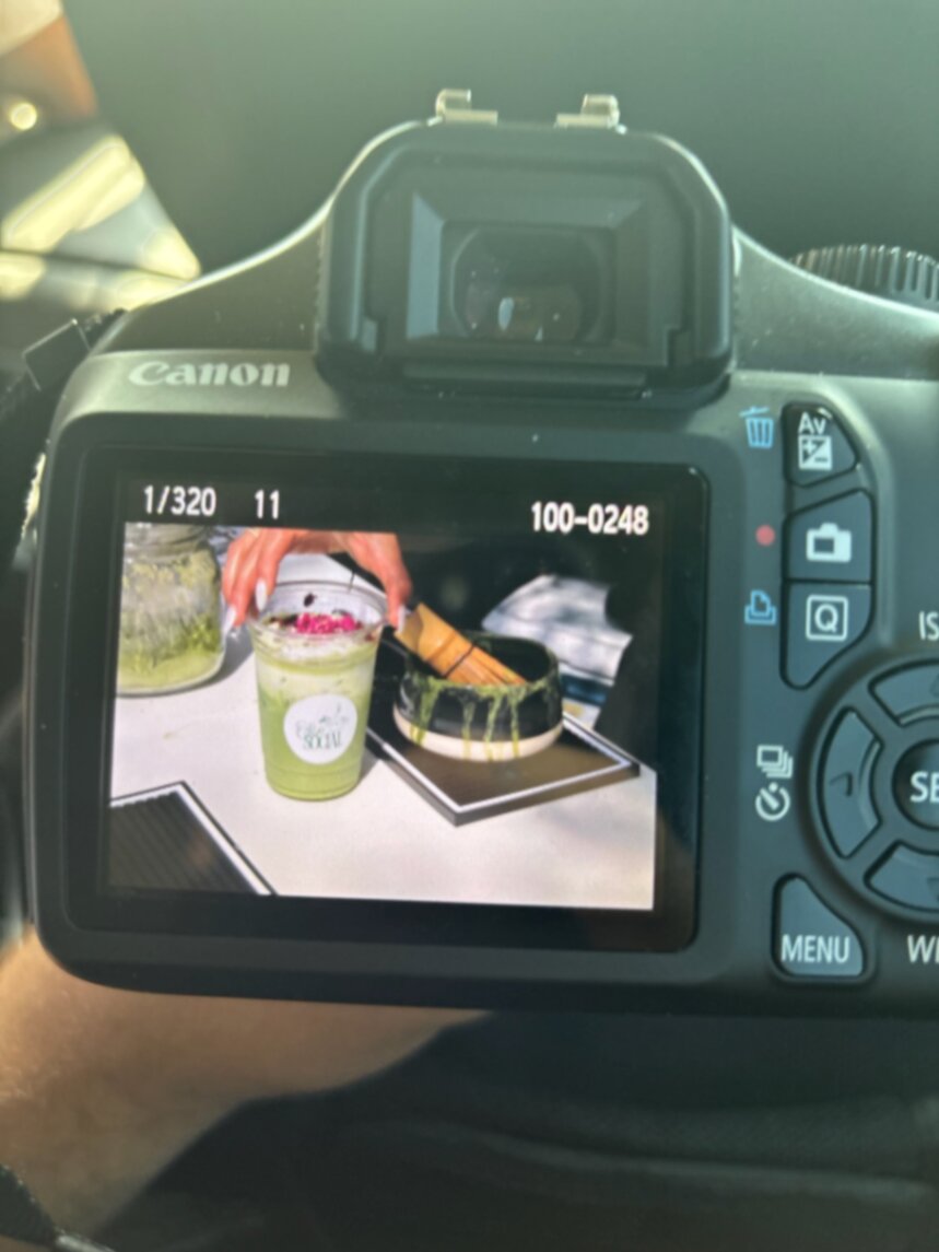 A signature matcha captured on camera